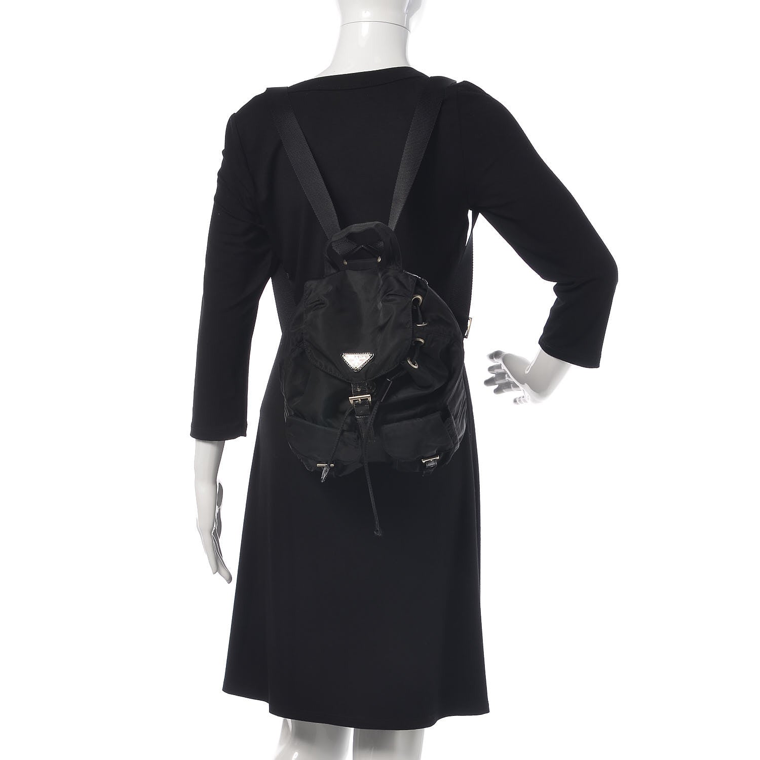 Prada Tessuto Nylon Vela Small Backpack Black 2 of 27