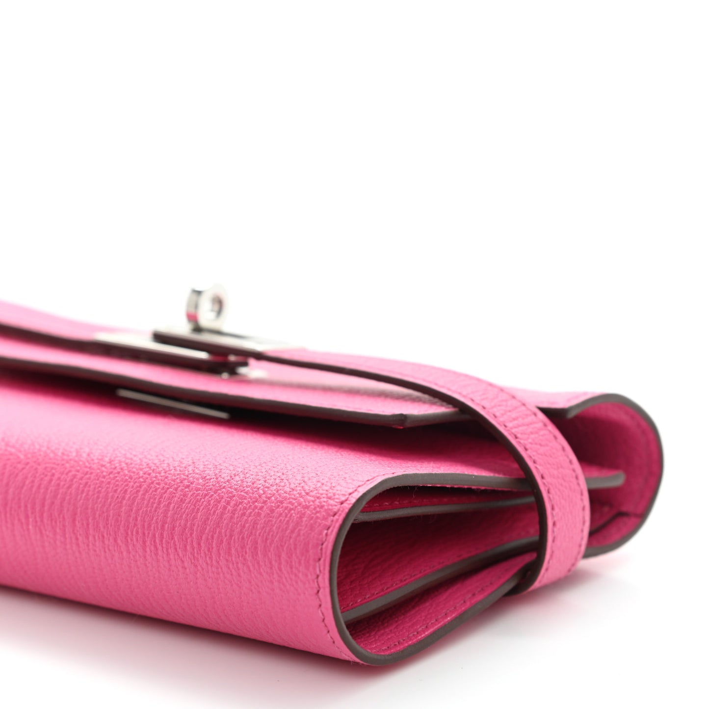 Chevre Mysore Medium Kelly Wallet Rose Shocking