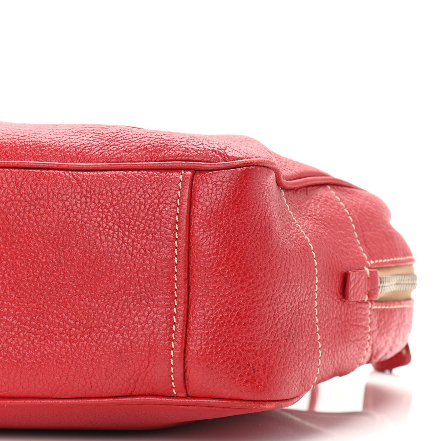 Prada Vitello Daino Tag Satchel Rosso 11 of 11