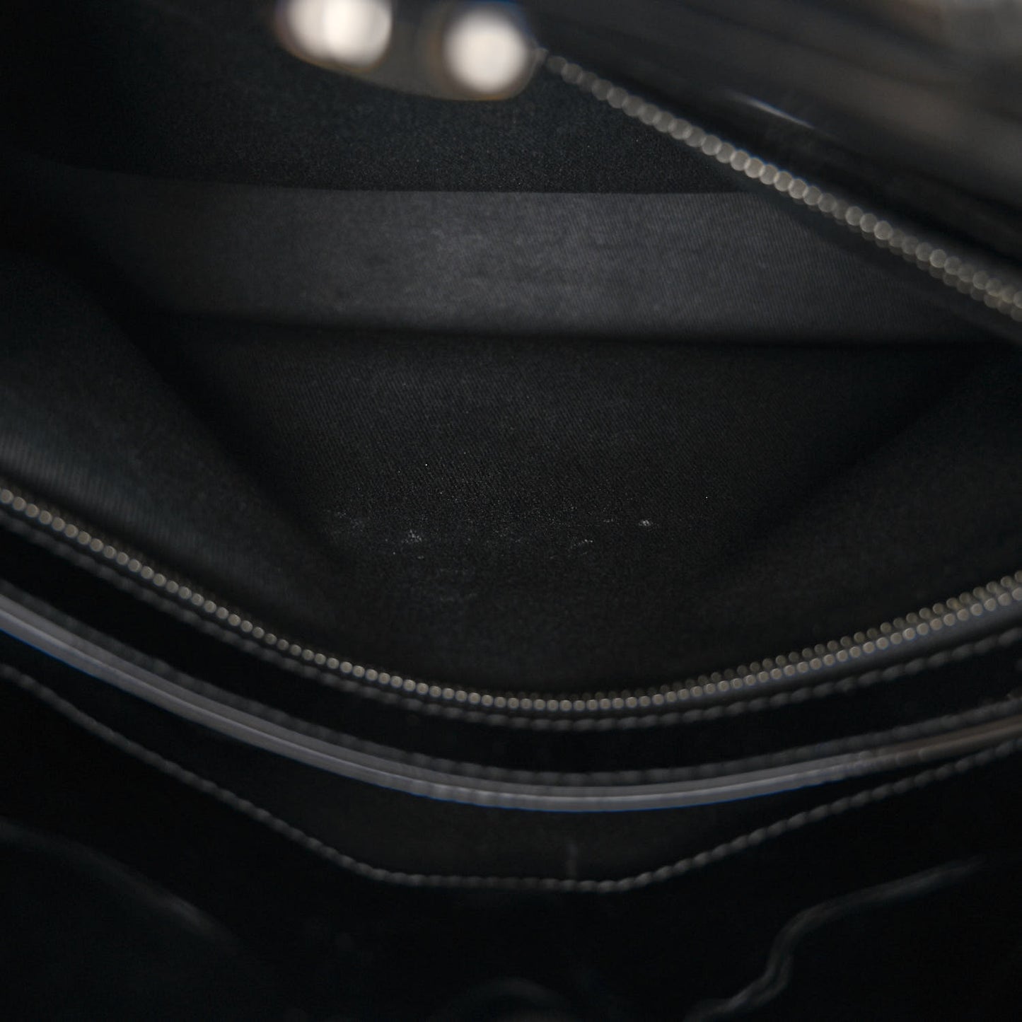 Patent Quilted Large Just Mademoiselle Bowling Bag Black