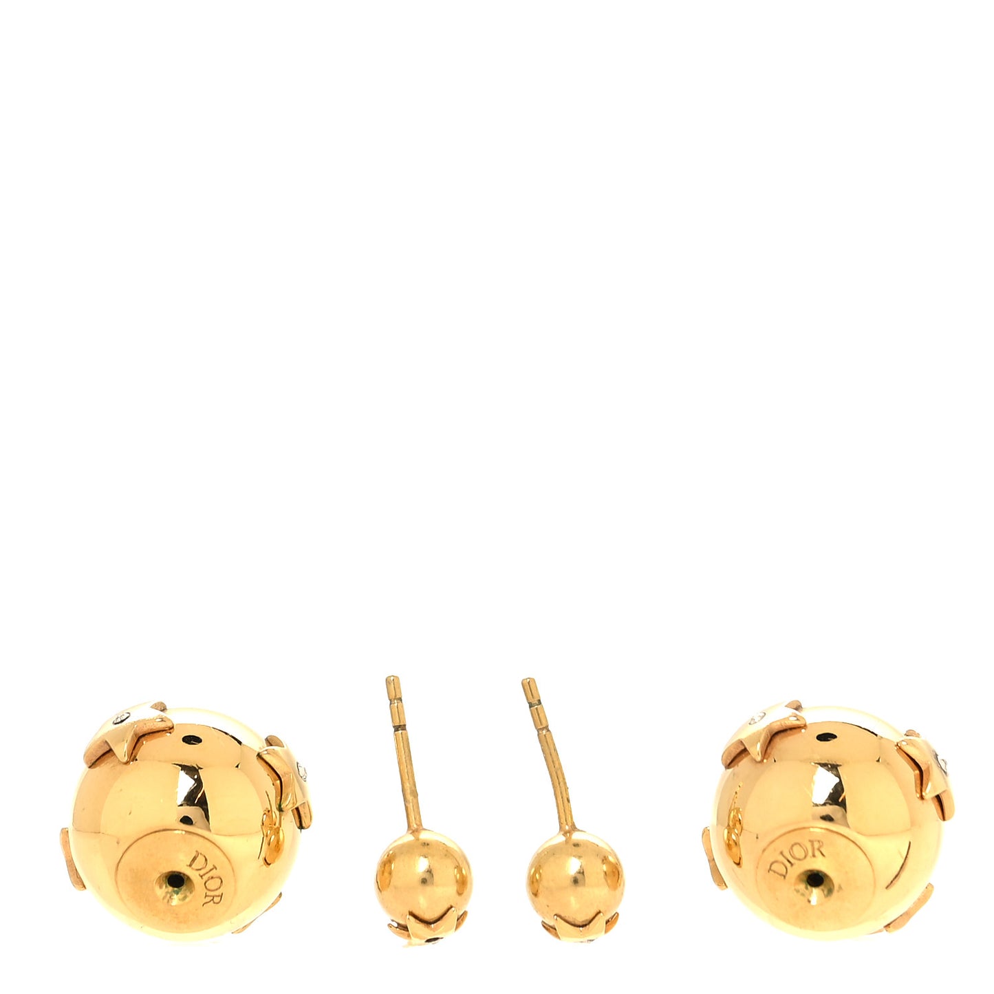 Metal Crystal Mini Stars Tribales Earrings Gold
