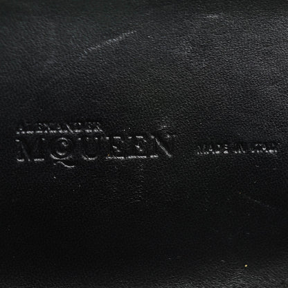 Alexander McQueen Patent Fringe Crystal Skull Box Clutch Black 6 of 7