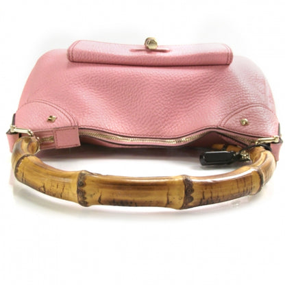 Gucci Calfskin Bamboo Top Handle Bag Pink 6 of 10