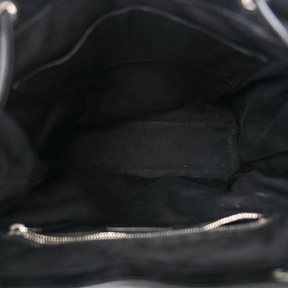 Saint Laurent Calfskin Y Quilted Monogram Medium Loulou Backpack Black 5 of 12