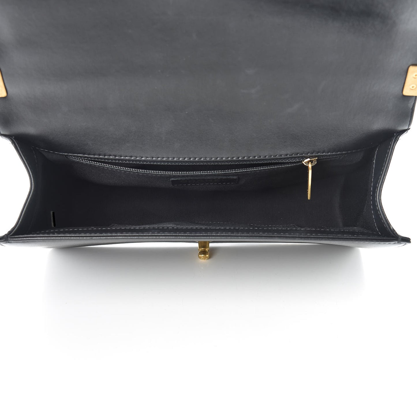 Lambskin Quilted New Medium Boy Flap Black