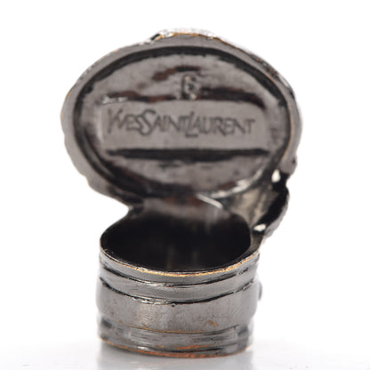 Saint Laurent Glass Cabochon Arty Ovale Ring 6 Silver 4 of 7