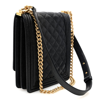 Chanel Caviar Quilted North South Boy Flap Black 3 of 10