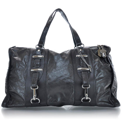 Judith Leiber BALENCIAGA Chevre Perforated Hook Tote Black 1 of 9