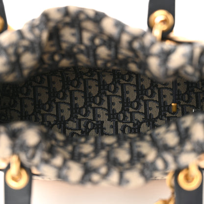 Christian Dior Wicker Oblique Medium Lady Dior Bag Blue 5 of 13