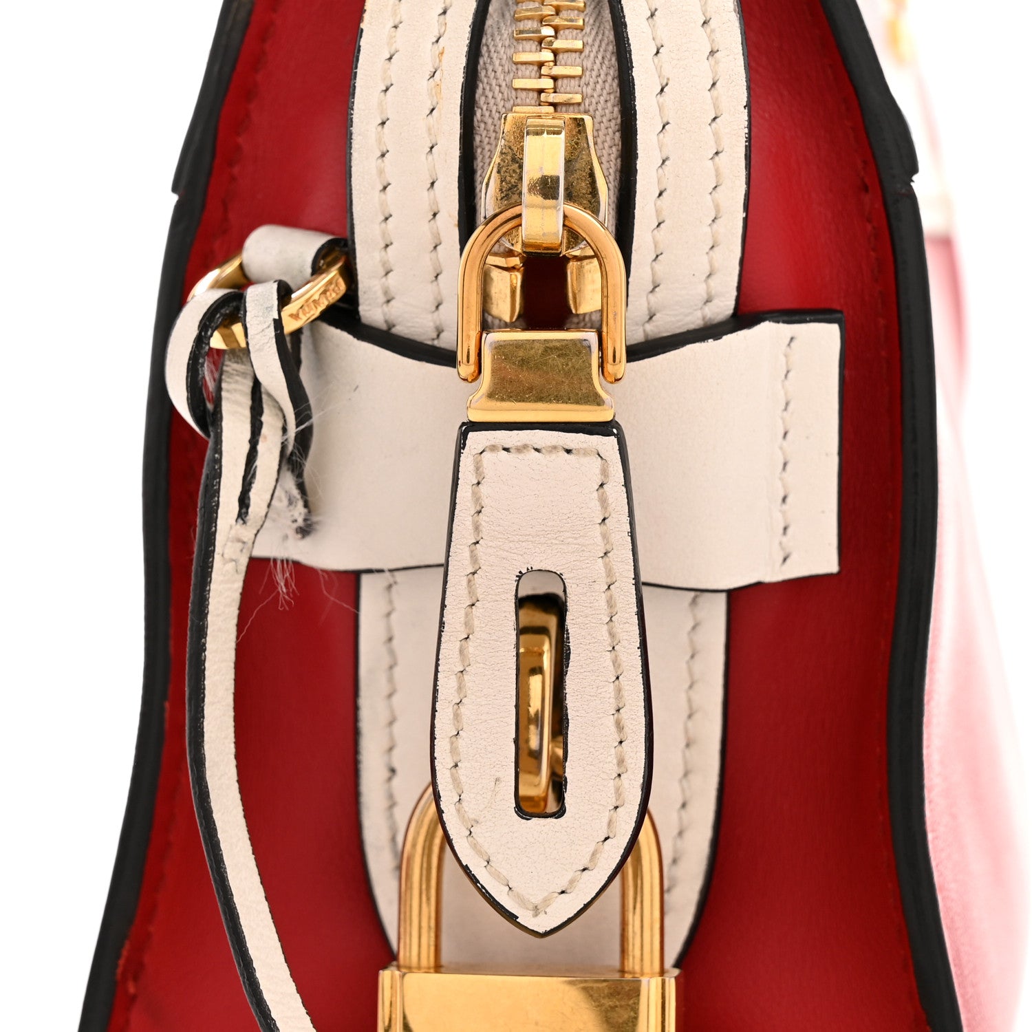 Prada City Calf Saffiano Esplanade Crossbody Bag Fuoco White 12 of 15