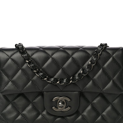 Chanel Lambskin Quilted Mini Rectangular Flap So Black 7 of 17