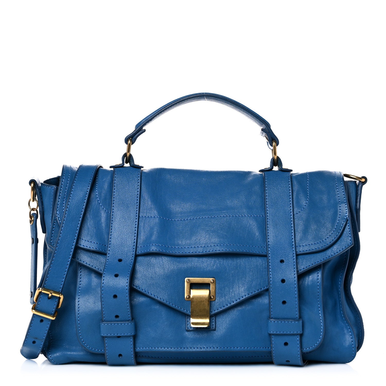 Proenza Schouler Lambskin Medium PS1 Satchel Peacock 1 of 13