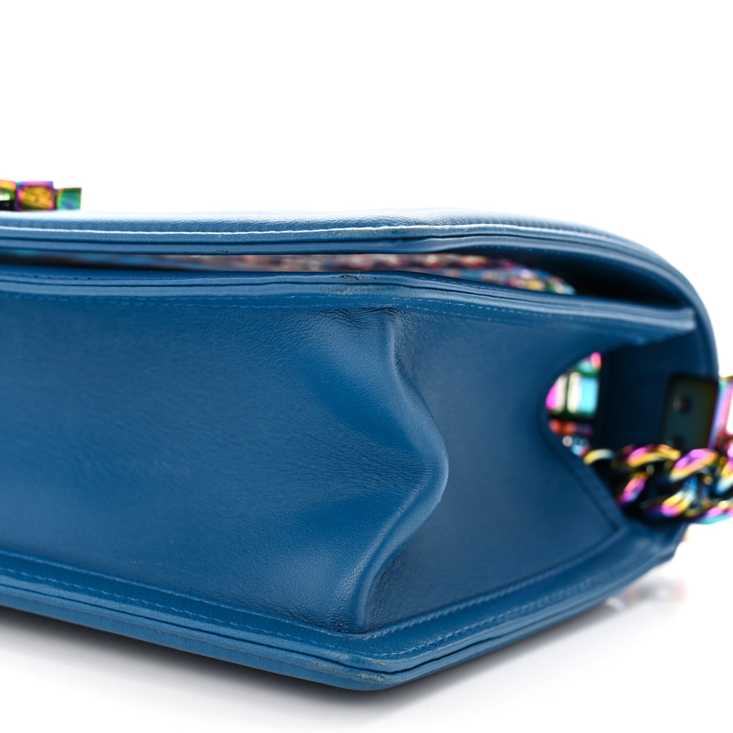 Chanel PVC Thread Woven Medium Boy Flap Dark Blue 10 of 10