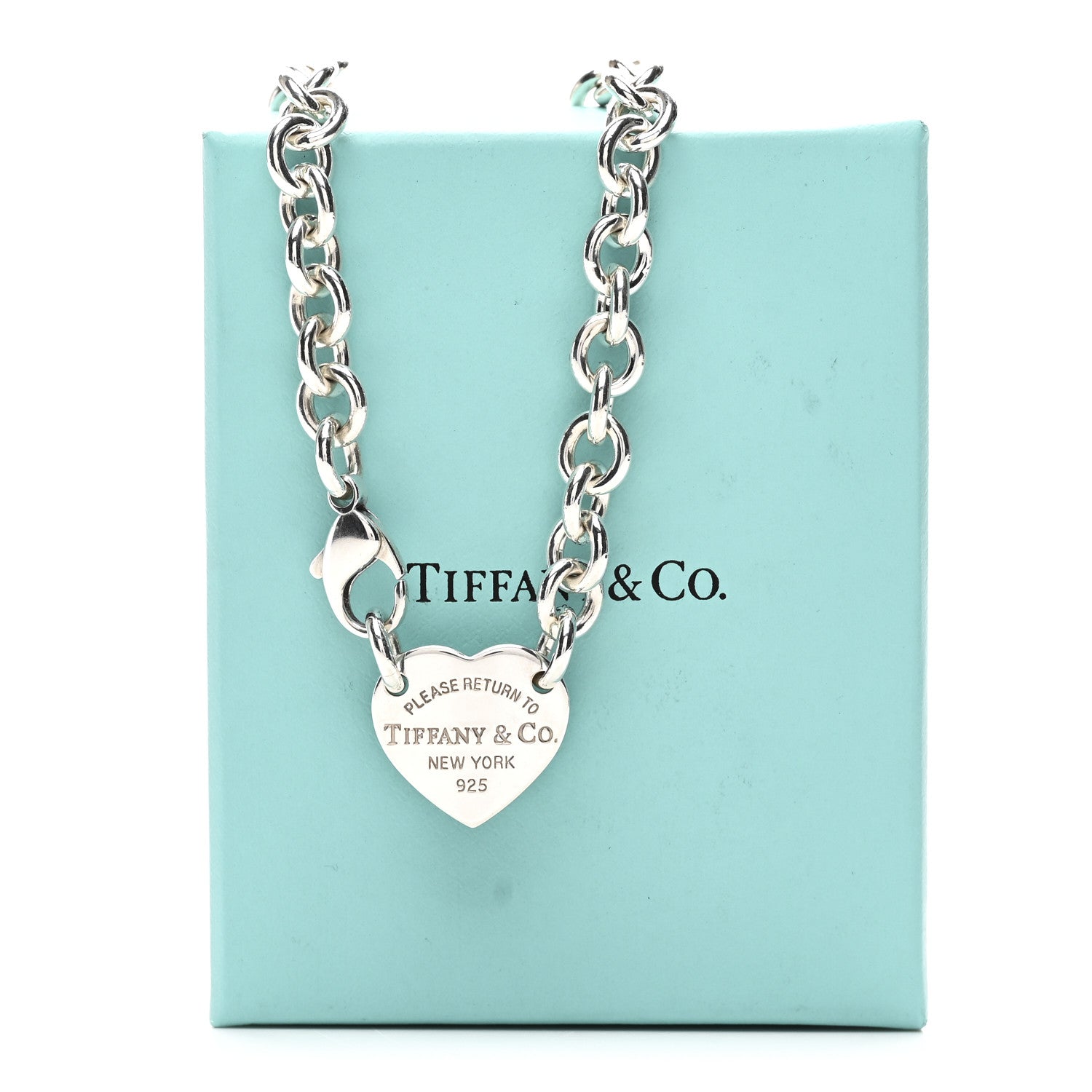 Tiffany Sterling Silver Return to Tiffany Heart Tag Choker