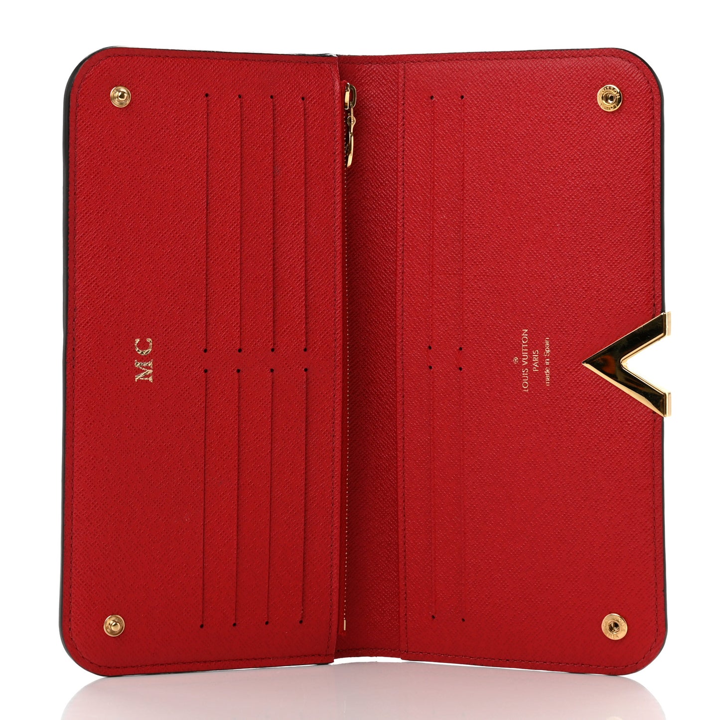 Monogram Calfskin Kimono Wallet Cherry