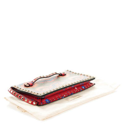 Valentino Garavani Nappa Enchanted Wonderland Rockstud Wristlet Clutch Red 4 of 7