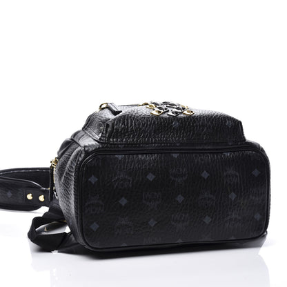 MCM Visetos Studded Small Stark Brock Backpack Black 3 of 8