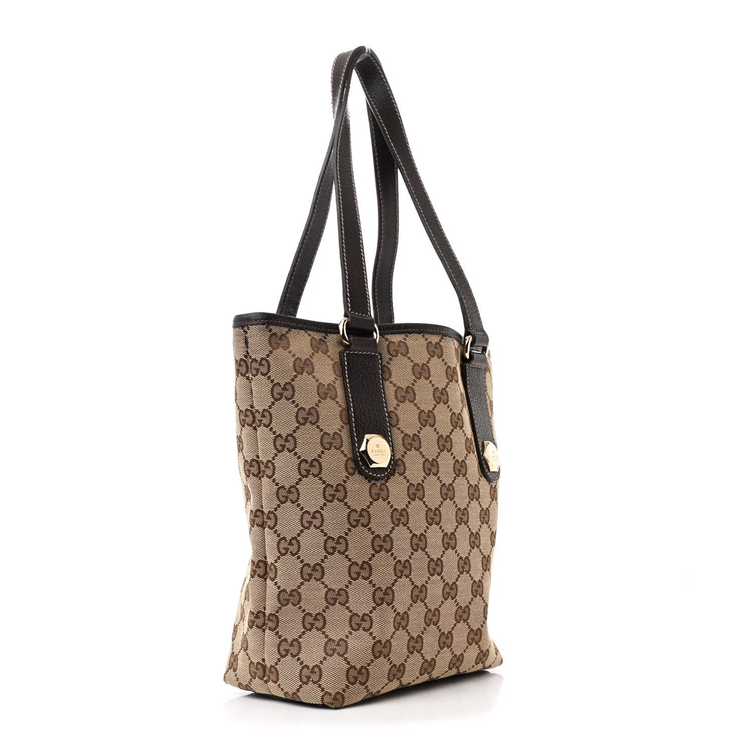 Gucci Monogram Small Charmy Tote Dark Brown 3 of 14