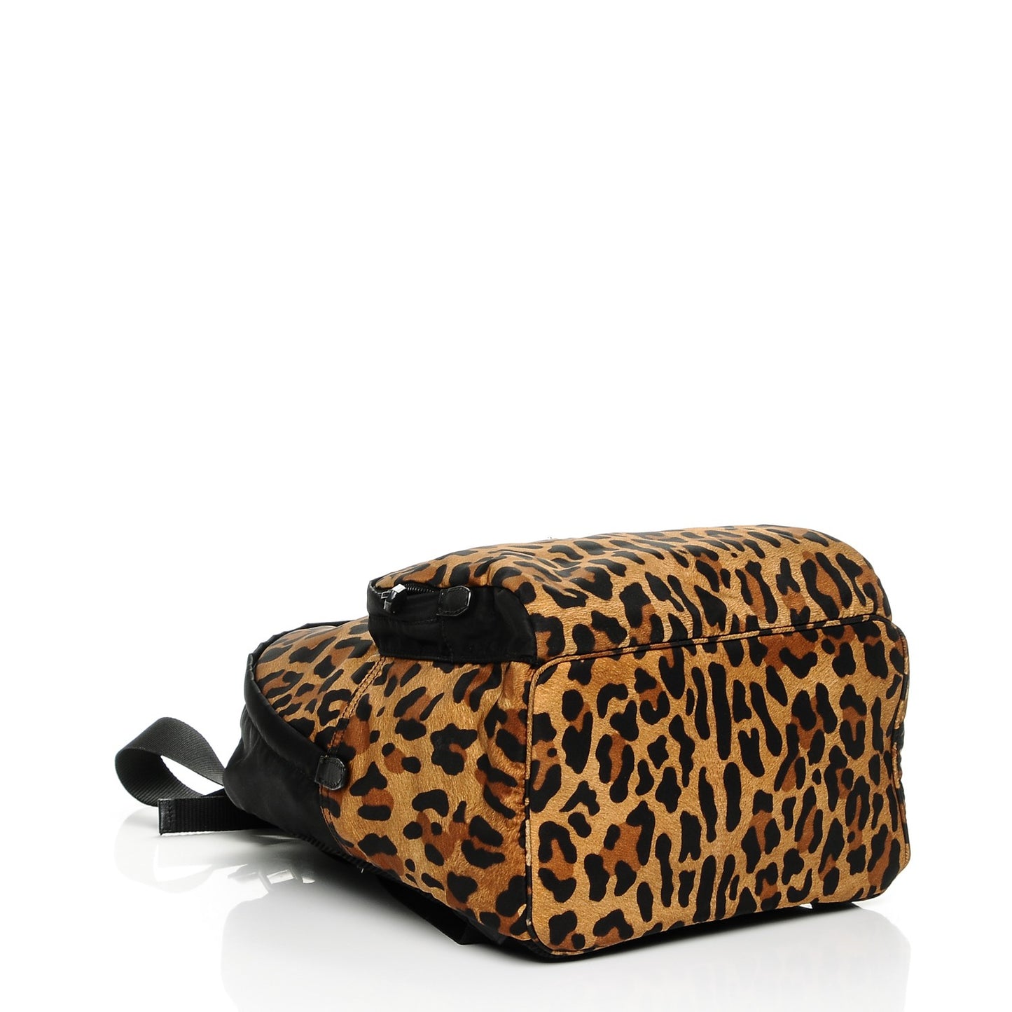 Nylon Leopard Print Tote Backpack Miele Black