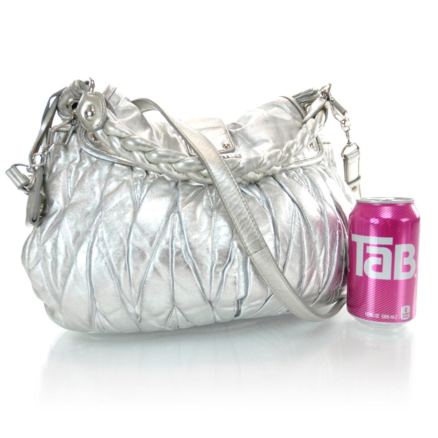 Leather Matelasse Coffer Silver