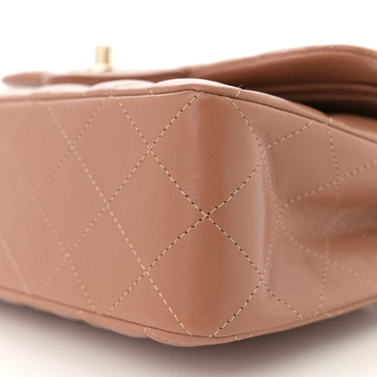 Chanel Lambskin Quilted Small Double Flap Brown 10 of 11
