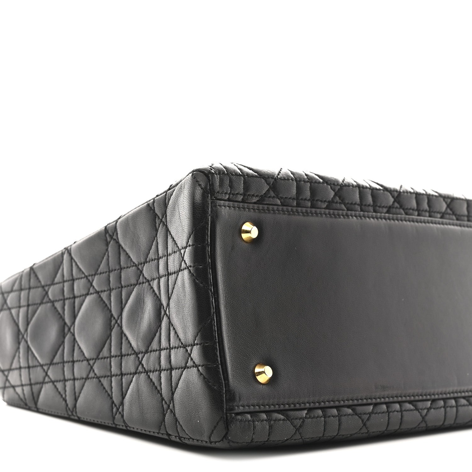 Christian Dior Lambskin Cannage Medium Lady Dior Black 8 of 10