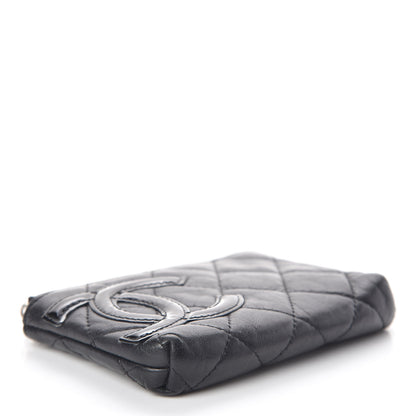 Chanel Calfskin Quilted Cambon Key Pouch Black 4 of 9