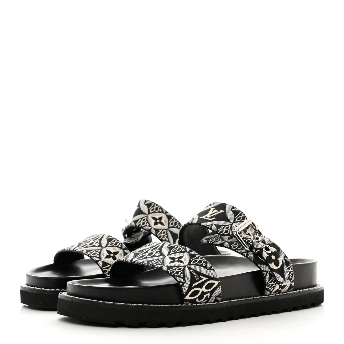 Jacquard Since 1854 Paseo Flat Comfort Sandals 40 Grey