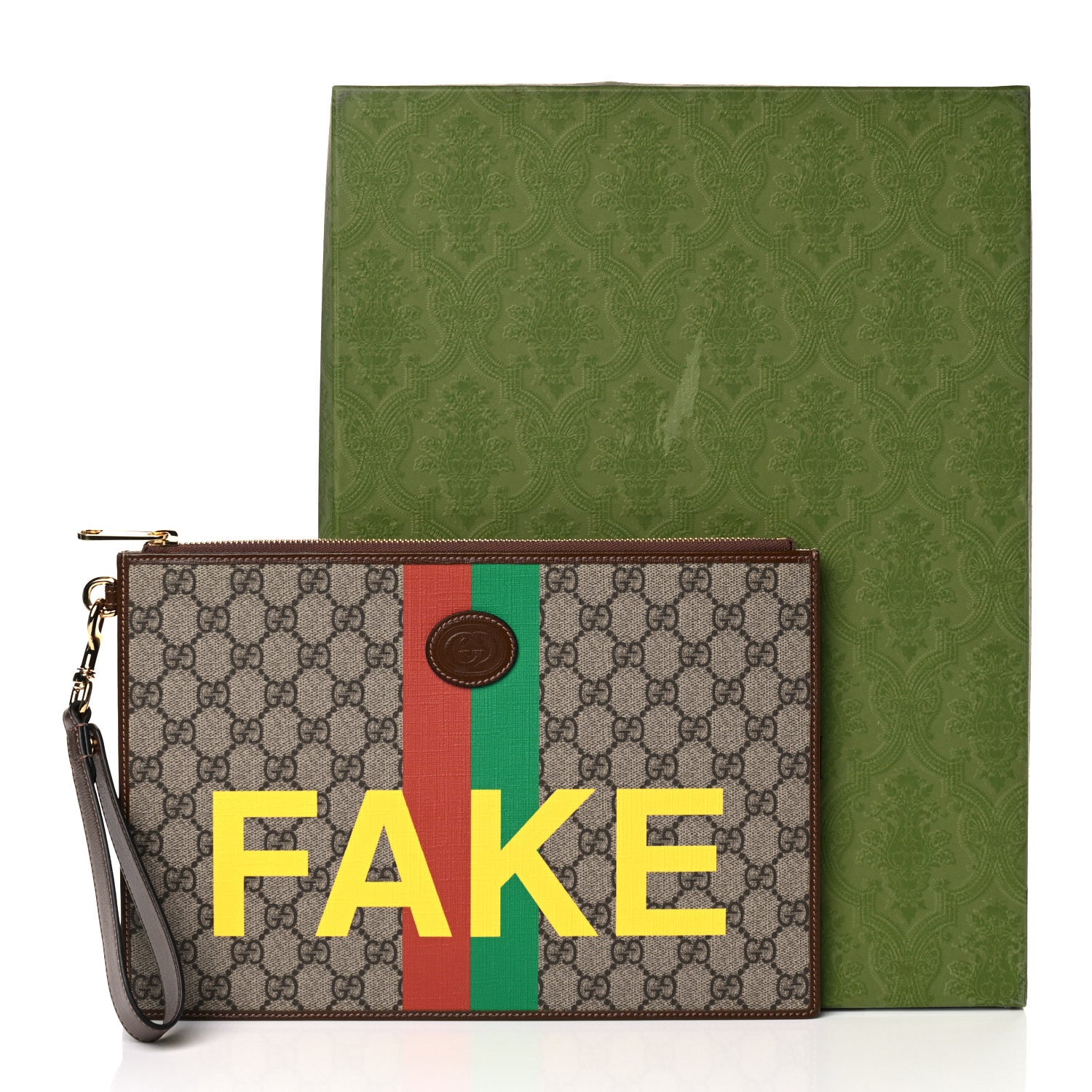 Gucci GG Supreme Monogram Fake/Not Interlocking G Documents Holder Beige Brown Sugar 9 of 9