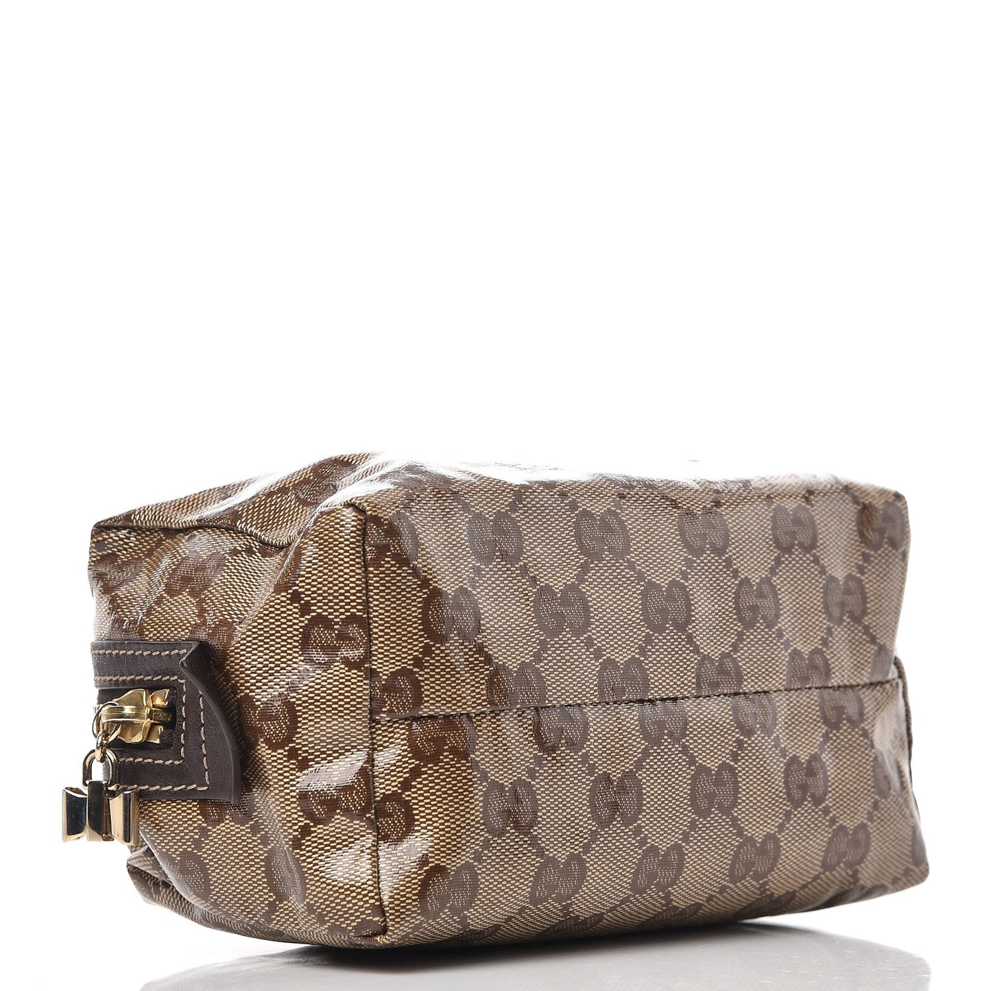 Crystal Monogram Duchessa Cosmetic Case Dark Brown