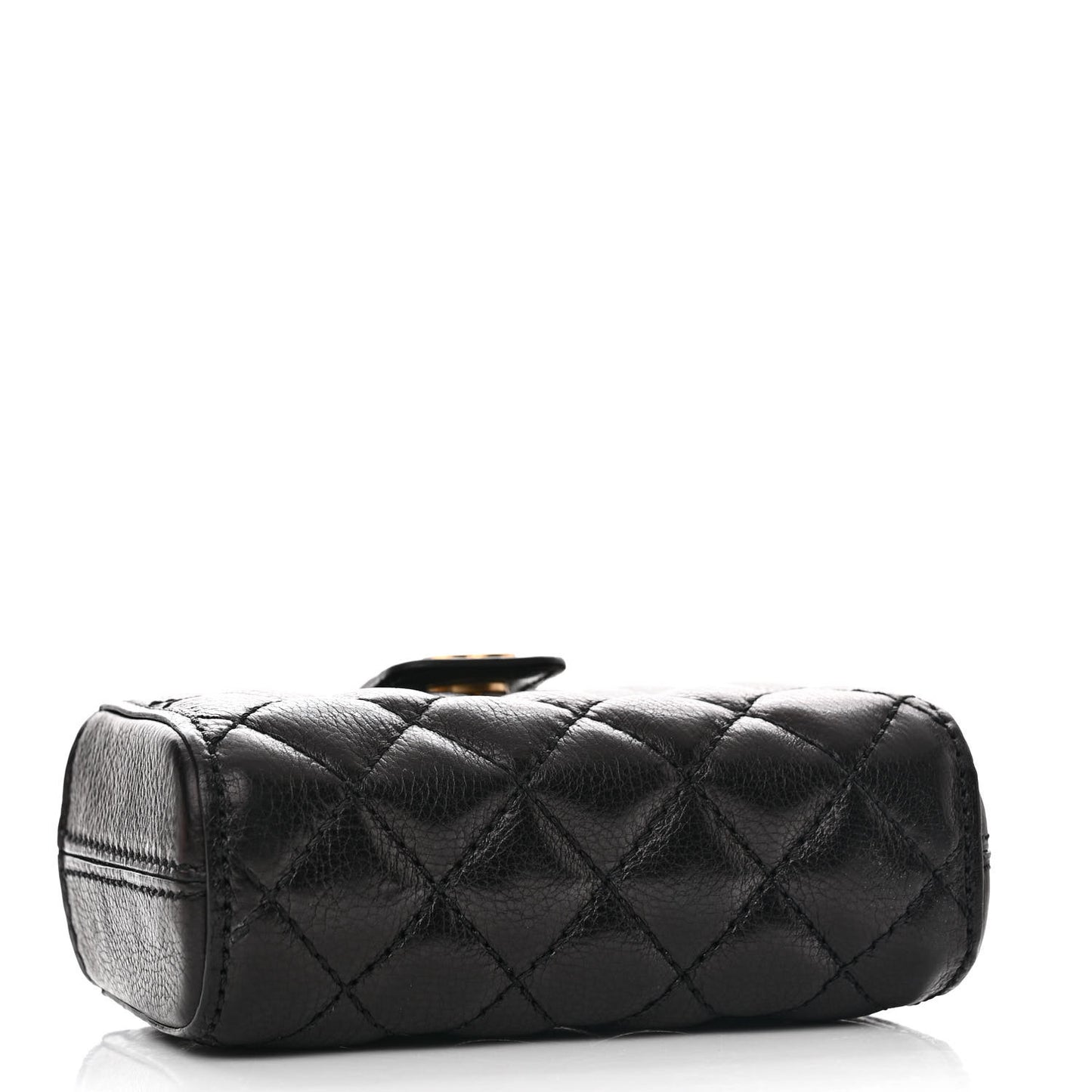 Calfskin Quilted Pearl Chain Love Symbols Mini Bag Black