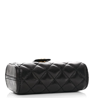 Chanel Calfskin Quilted Pearl Chain Love Symbols Mini Bag Black 4 of 12