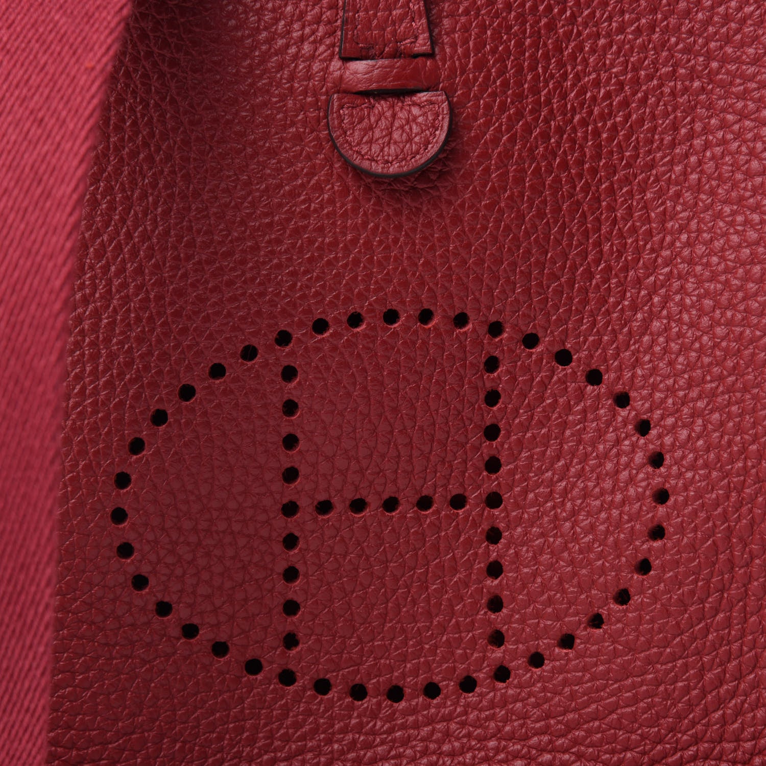 Hermes Taurillon Clemence Evelyne TPM Rouge Grenat 10 of 11