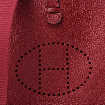 Hermes Taurillon Clemence Evelyne TPM Rouge Grenat 10 of 11