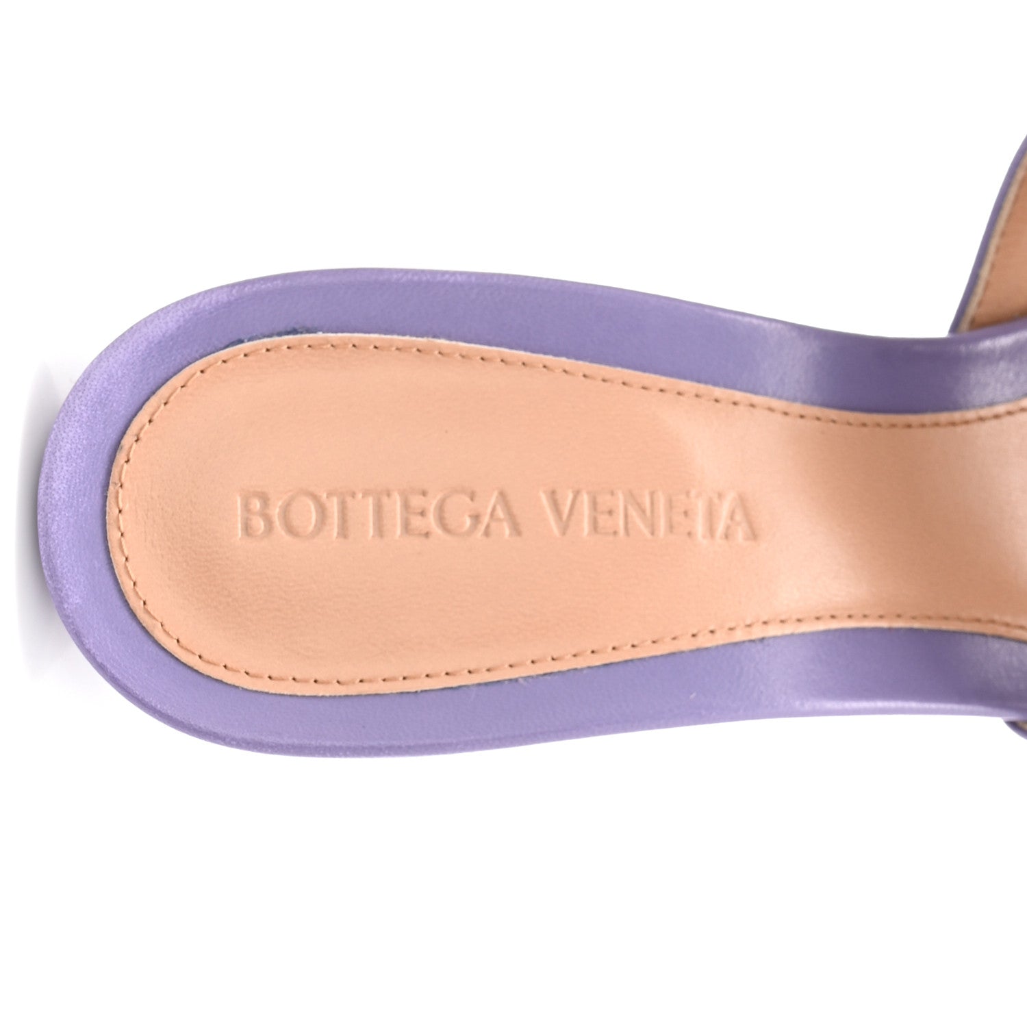 Bottega Veneta Lambskin Stretch Mule Sandals 37.5 Lavender 1847201