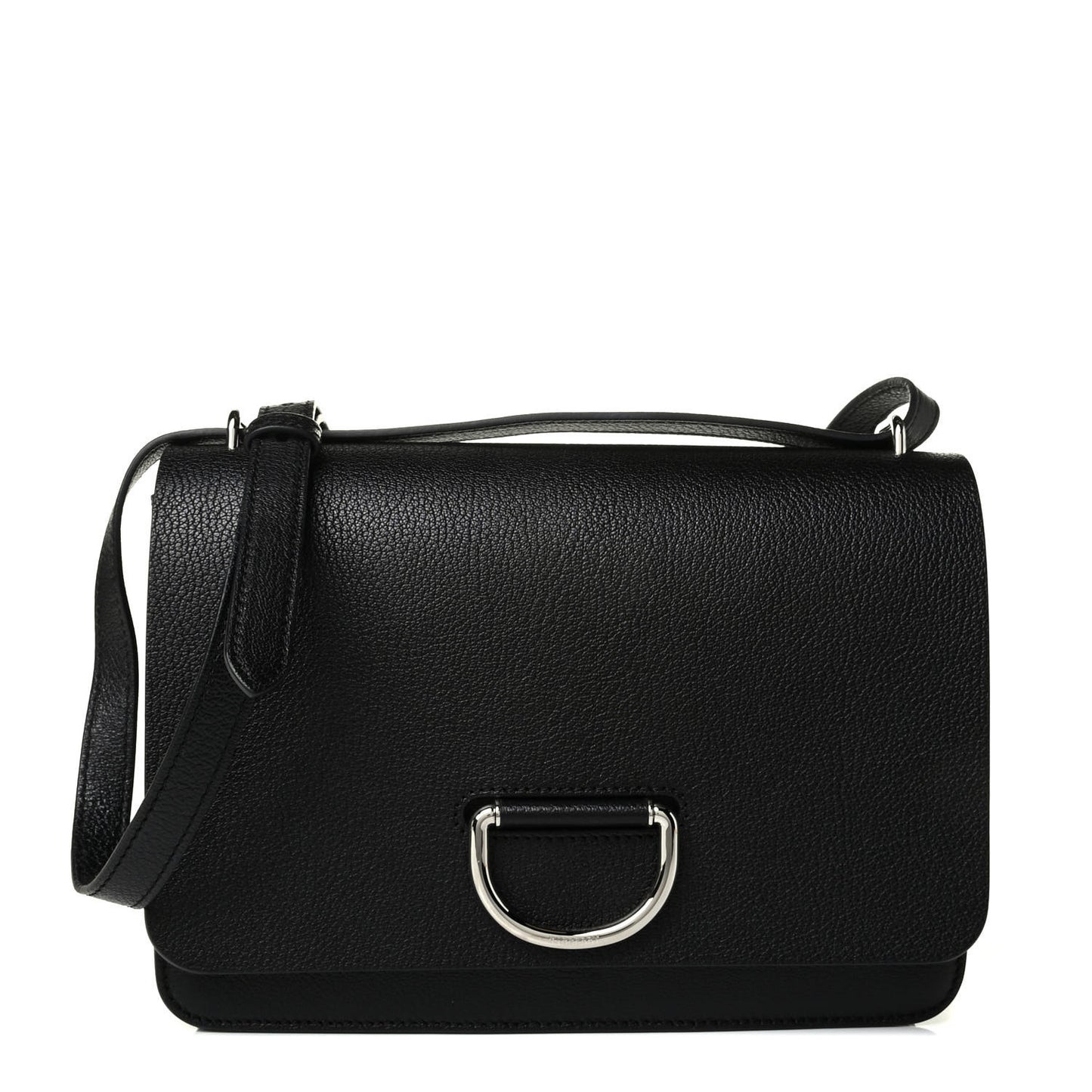 Goatskin Medium D-Ring Bag Black