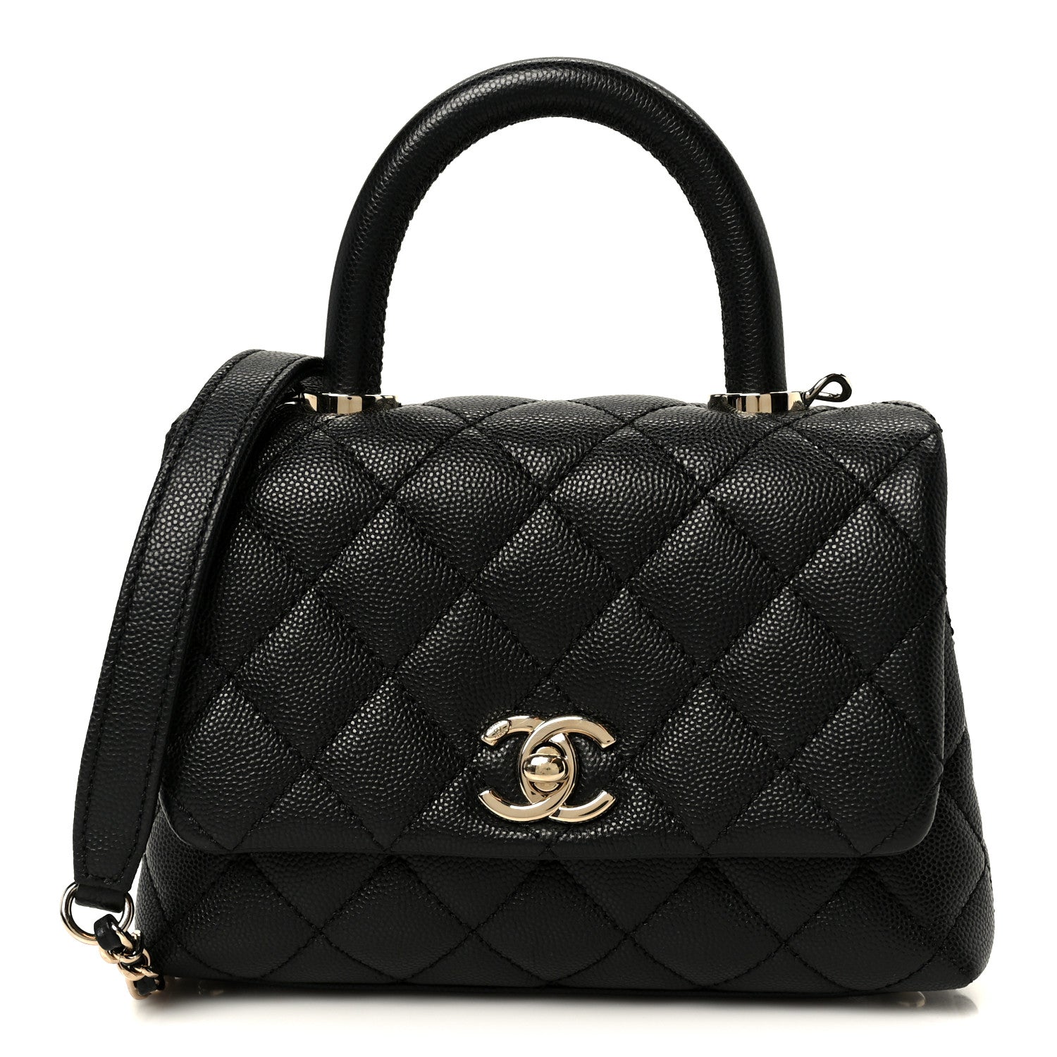 Chanel Caviar Quilted Extra Mini Coco Handle Flap Black 1 of 12
