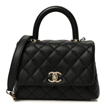 Chanel Caviar Quilted Extra Mini Coco Handle Flap Black 1 of 12
