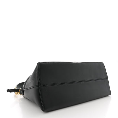Fendi Vitello Dolce Monster Eyes Embossed Medium By The Way Boston Bag Black 4 of 14