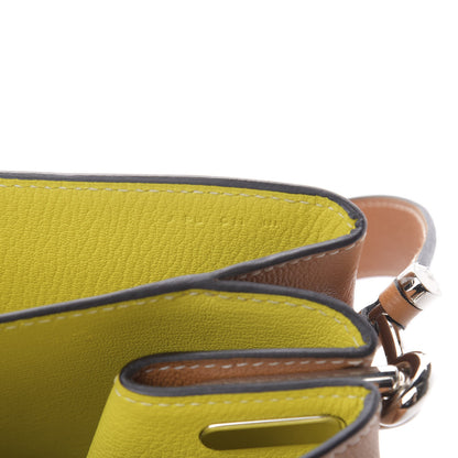 Hermes Taurillon Novillo Opli 28 Toffee Lime 7 of 13