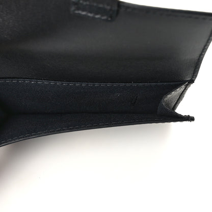 Fendi Nappa Matisse FF Diagonal Embossed Fold Over Card Holder Wallet Black 5 of 6