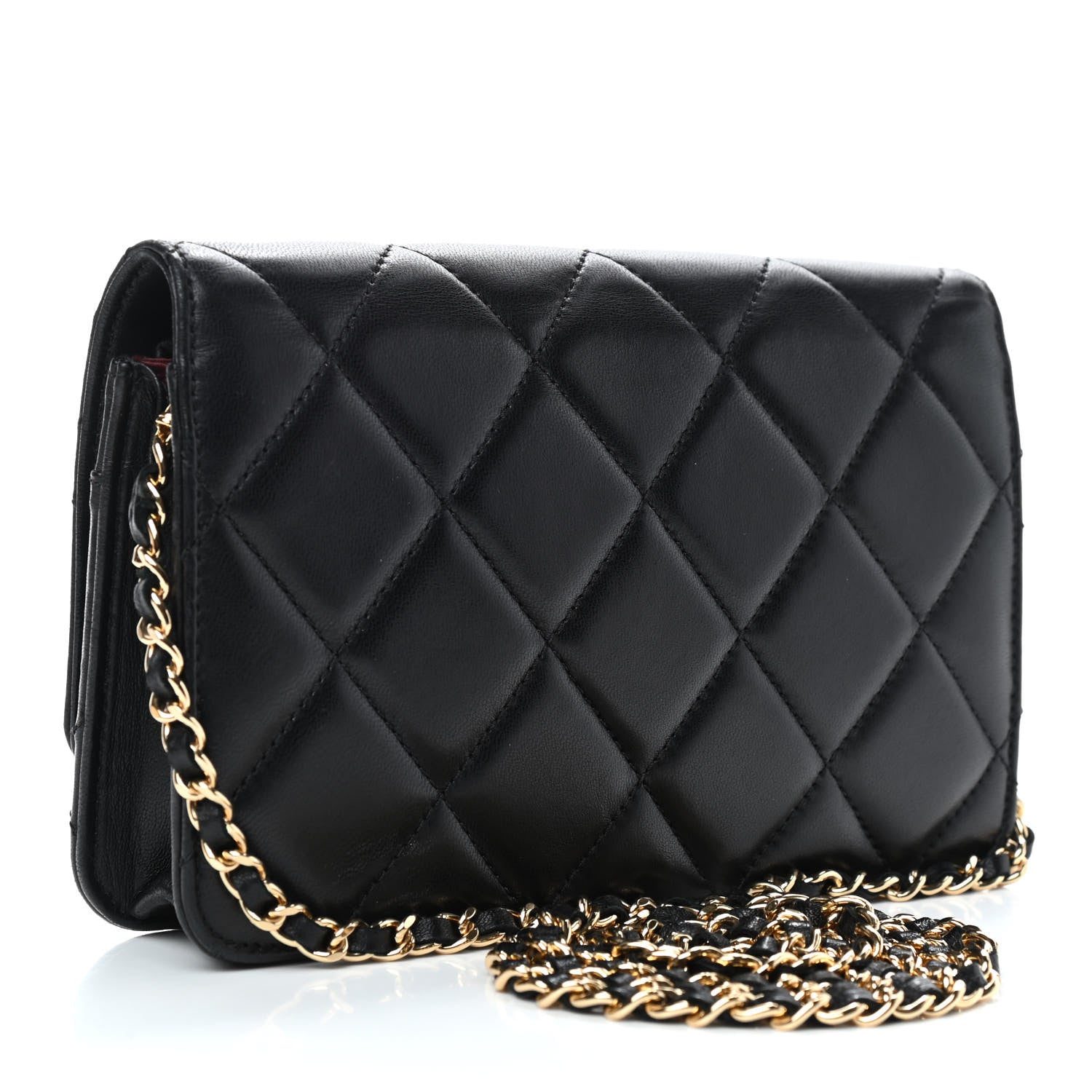Chanel Lambskin Quilted Golden Class Wallet on Chain WOC Black 3 of 9