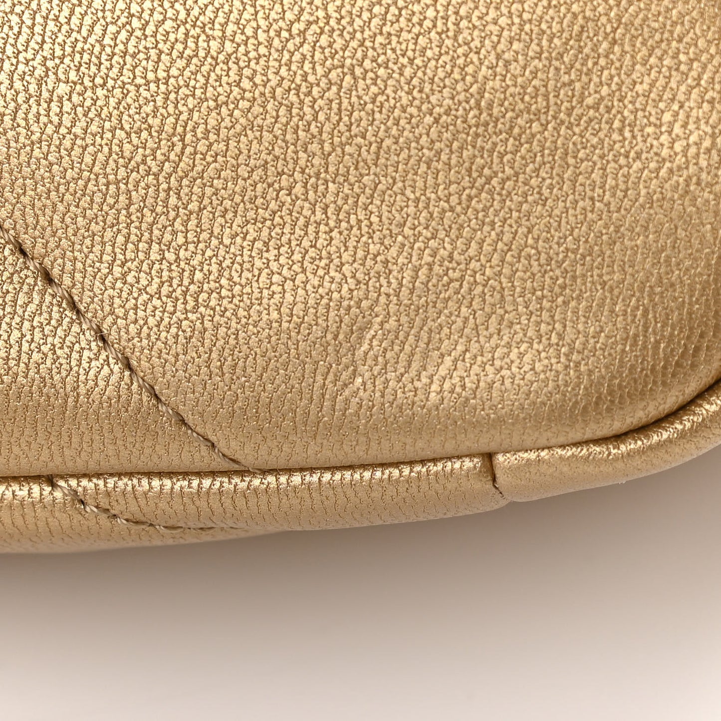 Metallic Goatskin Quilted Medium Chanel 19 Flap Gold