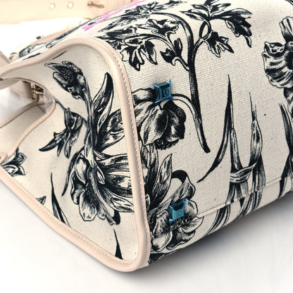 Salvatore Ferragamo Canvas Floral Palm Beach The Studio Bag White 8 of 9