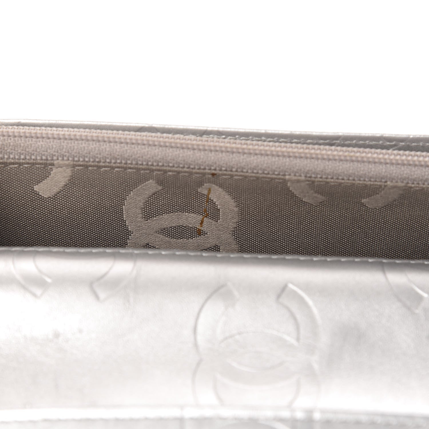 Chanel Calfskin Quilted Cambon Yen Wallet Black Silver 9 of 9