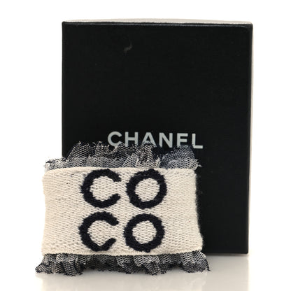 Chanel Coco Tennis Wimbledon Champ Wristband Bracelet White 4 of 4