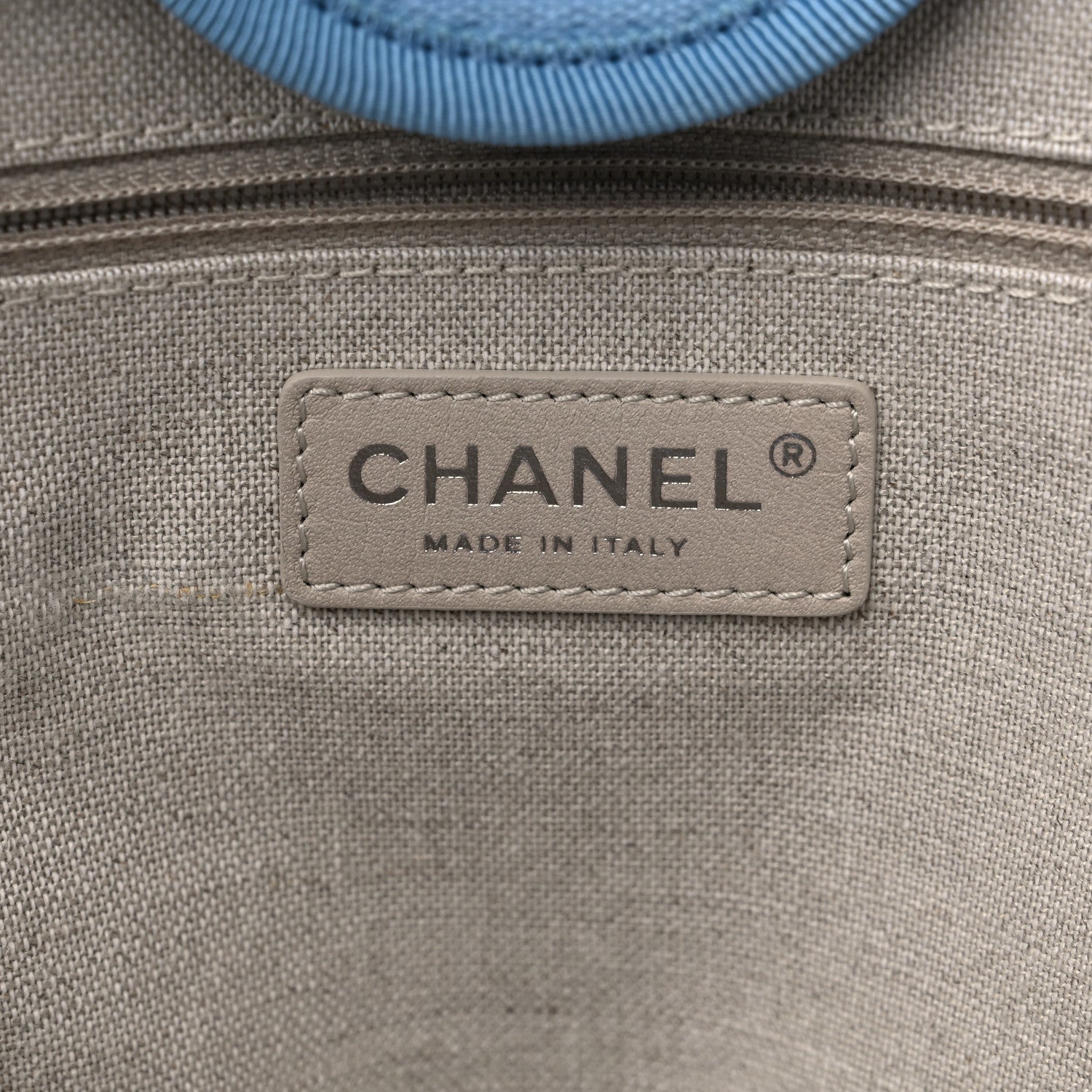 Chanel Mixed Fibers Medium Deauville Tote Light Blue 7 of 10