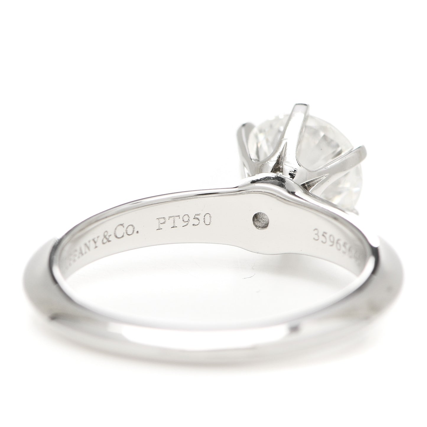 Platinum Diamond 1.37ct Solitaire Engagement Ring 52 6