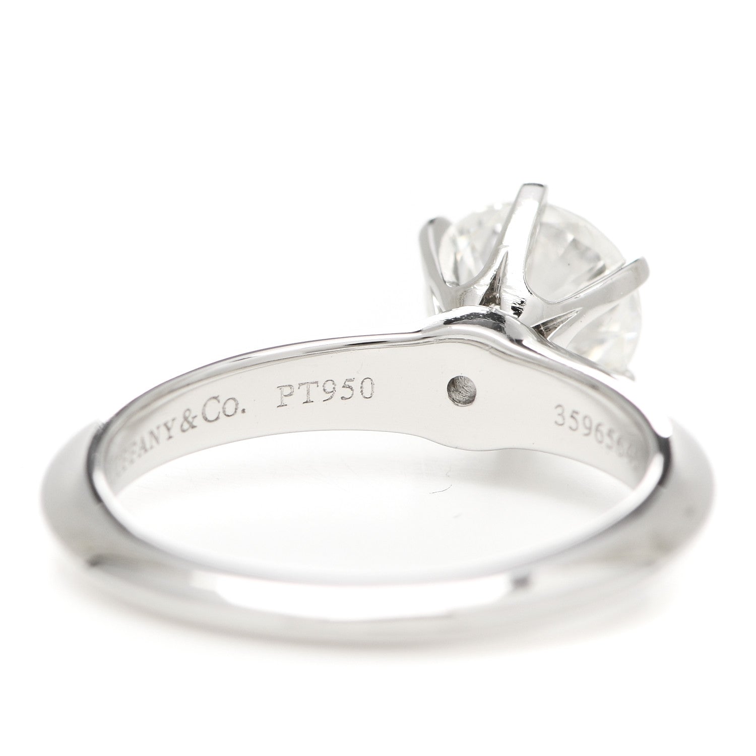 Tiffany Platinum Diamond 1.37ct Solitaire Engagement Ring 52 6 6 of 8