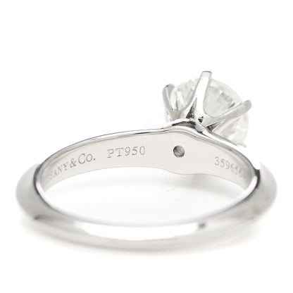 Tiffany Platinum Diamond 1.37ct Solitaire Engagement Ring 52 6 6 of 8